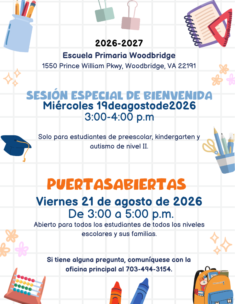 a flyer with information about open house.